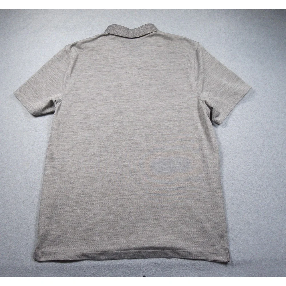 UNTUCKit Shirt Mens Large Gray Polo Short Sleeve Stretch Casual Adult Collared